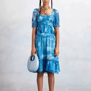 NEW Orig. $425 Rare Marc Jacobs Heaven Cloud Love Mini Dress in Blue Sz M NWT